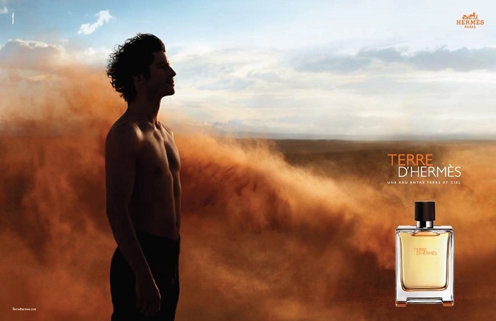 Publicite du parfum Terre d'Hermes